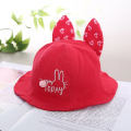 Cute cartoon design fancy summer baby sun hat with rabbit ear